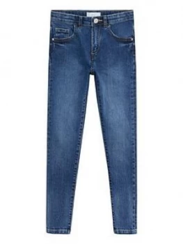 Image of Mango Girls Skinny Jeans - Mid Wash, Size Age: 7 Years