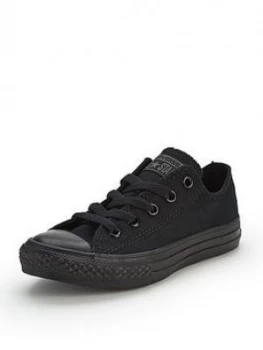 image of Converse Chuck Taylor All Star Mono Canvas Ox Core Childrens Trainers - Black, Size 1