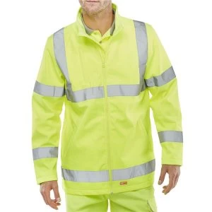 Image of Bseen High Vis Soft Shell Jacket EN ISO 20471 2XL Yellow Ref