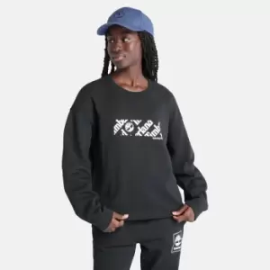 Image of Timberland Cropped Logo Sweatshirt For Her In Black Black, Size L