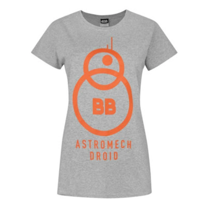 Image of Star Wars Short Sleeved T-Shirt Grey female