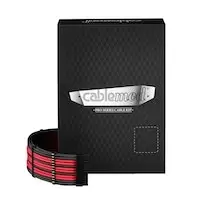 image of CableMod C-Series Pro ModMesh Sleeved 12VHPWR Cable Kit for Corsair RM Black Label / RMi / RMx (Black / Red)