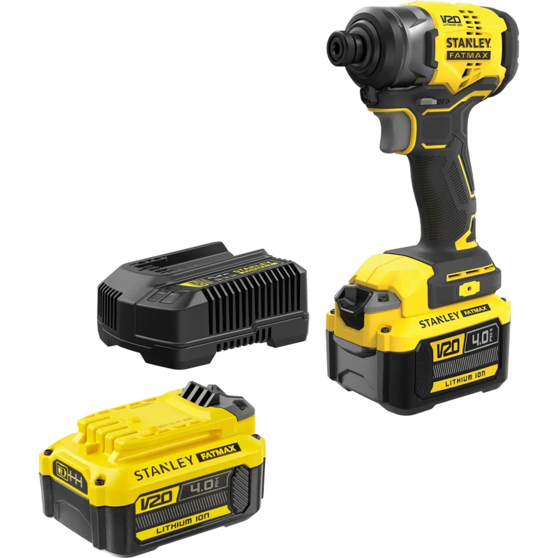 Image of Stanley Fatmax V20 SFMCF810 18v Cordless Brushless Impact Driver SFMCF810M2 Batteries: 2 x 4ah Li-ion
