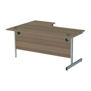 Jemini Radial Right Hand Cantilever Desk 1600x1200x730mm Dark