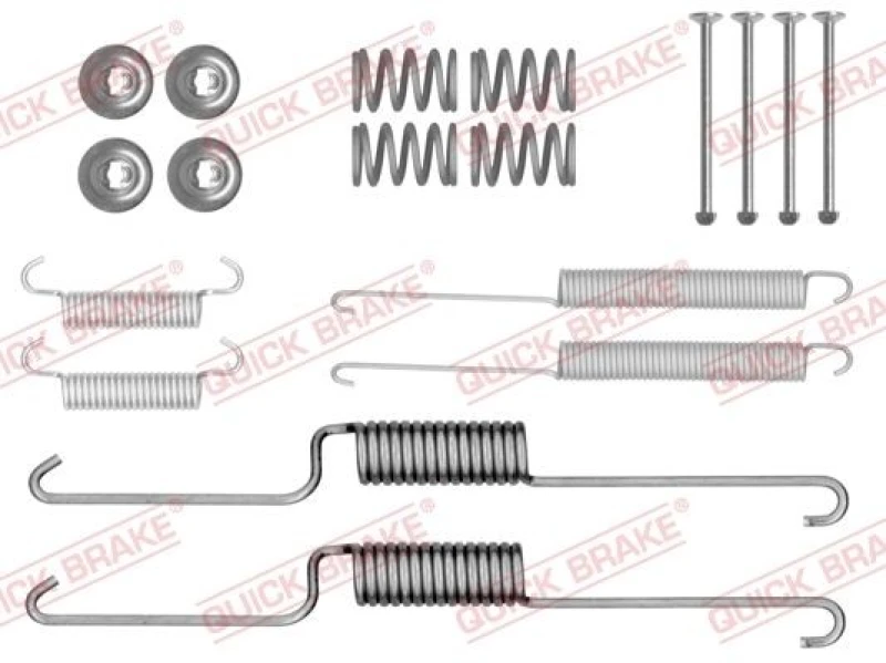Image of QUICK BRAKE Brake shoe fitting kit QUICK BRAKE 105-0026X-02
