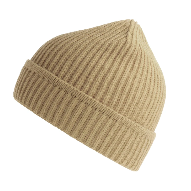 Image of Atlantis Atlantis Men Maple Ribbed Beanie in Beige Beige One Size Male 5063300870075