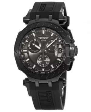 image of Tissot T-Race Chronograph Grey Dial Black Silicone Strap Mens Watch T115.417.37.061.03 T115.417.37.061.03