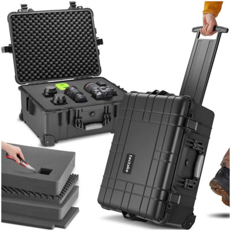 Image of tectake Camera Case in Black Size: Large Black Unisex L
