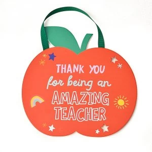 Image of Cheerfull Thank You Teacher Apple Plaque