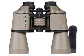 image of PRAKTICA Falcon 12x50mm Field Binoculars Sand + Universal Tripod Mount Adapter