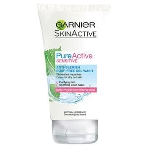 image of Pure Active Sensitive Anti Blemish Soap Free Face Wash 150ml