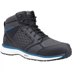 image of Timberland Pro Mens Reaxion Mid Composite Safety Boots (8 UK) (Black/Blue) - Black/Blue