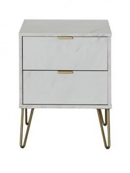 Image of Swift Marbella Ready Assembled 2 Drawer Bedside Table