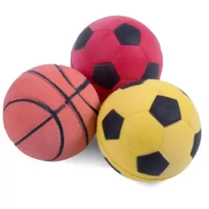 Image of Petface 3 Pack Sponge Balls Dog Toy, One Size