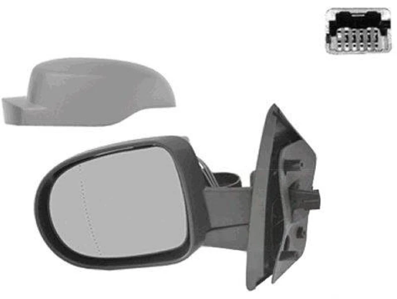 Image of VAN WEZEL 4372817 Wing mirror * HAGUS * Left, Heatable, primed Outside Mirror (50)