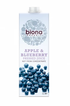 Image of Biona Apple & Blueberry Juice - 1Ltr