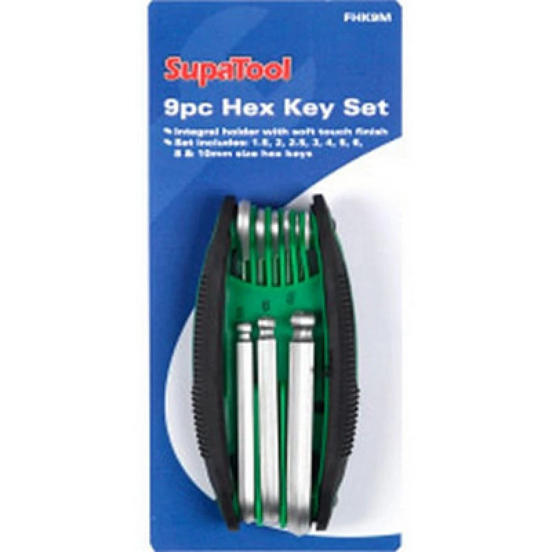 Image of Supatool Integral Holder Hex Key Set Green (One Size)