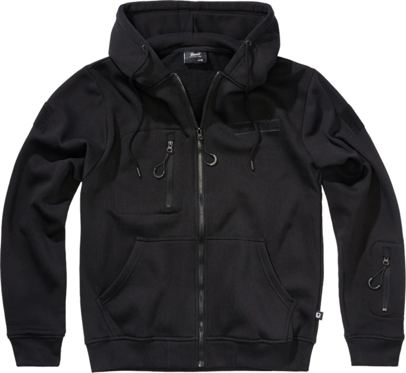 Image of Brandit Tactical Sweat Jacket, black, Size XL for Men