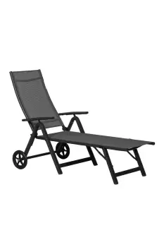 Sorrento Textylene Sunlounger with wheels