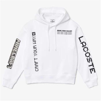 image of Lacoste Minecraft Mono Hoodie - White