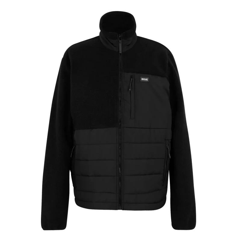 Image of Regatta Regatta Men Frankie Borg Hybrid Insulating Fleece in Jet Black Size: 3X-Large Jet Black XXXL Male 5063516103295
