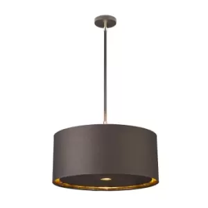 1 Bulb Ceiling Pendant Light Fitting Brown Highly Polished Brass LED E27 60W