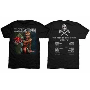 Image of Iron Maiden - The Book of Souls European Tour Unisex Small T-Shirt - Black
