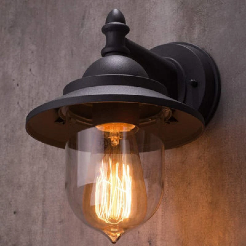 Image of CGC Lighting CGC Lighting 'Ryder' Matt Black Fisherman Lantern Wall Light Black unisex
