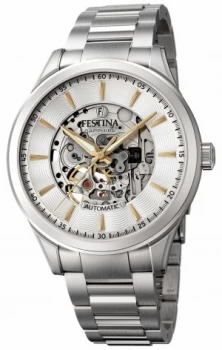 Festina Mens Automatic Skeleton Stainless Steel Bracelet Watch