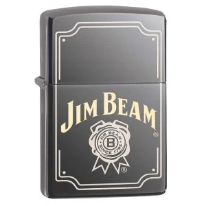 image of Zippo Unisexs Jim Beam Stamp Black Regular Windproof Lighter