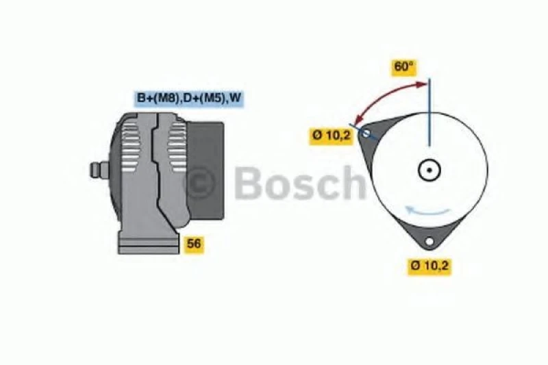 Image of Alternator Bosch 0 986 047 210