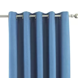 Image of Riva Home Eclipse Blackout Eyelet Curtains (66 x 54" (168 x 137cm)) (Denim)