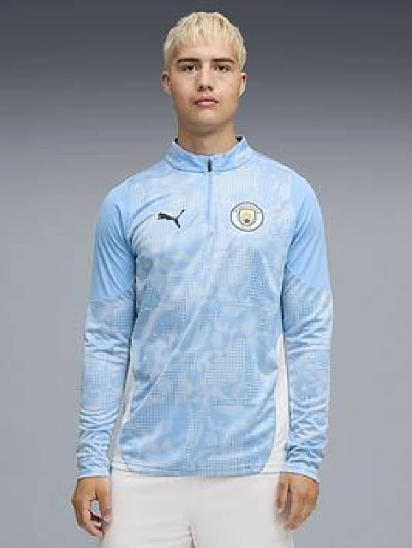 Image of Puma Manchester City 1/4 Zip Training Top 2025/26 Bleu Male L 781999-01