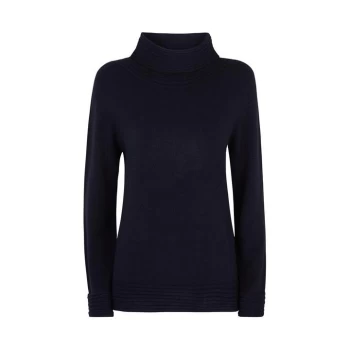 Image of James Lakeland Ribbed Neck Polo - Navy
