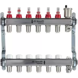 image of JG Speedfit Manifold Set 2 Zone Stainless Steel