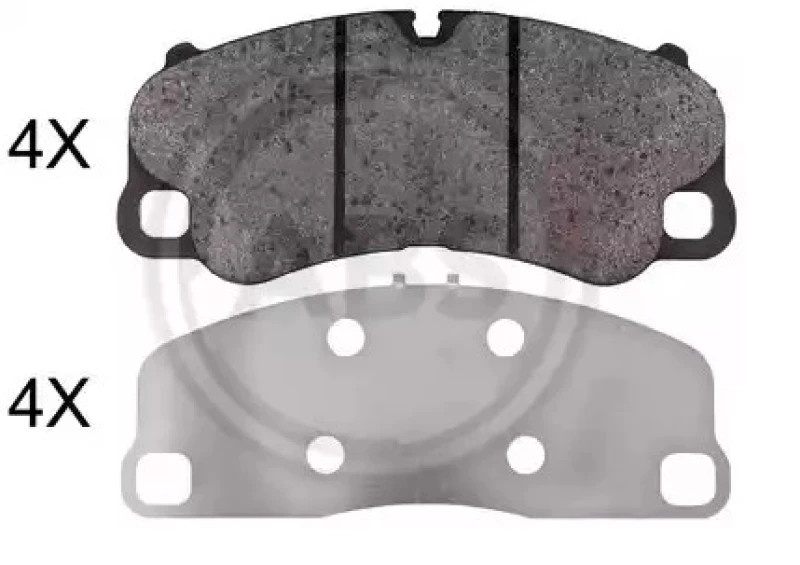 Image of A.B.S. 35092 Brake pad set prepared for wear warning indicator Brake Pad Set,disc brake (402)