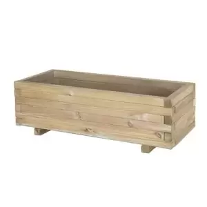 Image of Forest Garden Agen Wooden Rectangular Planter 100Cm