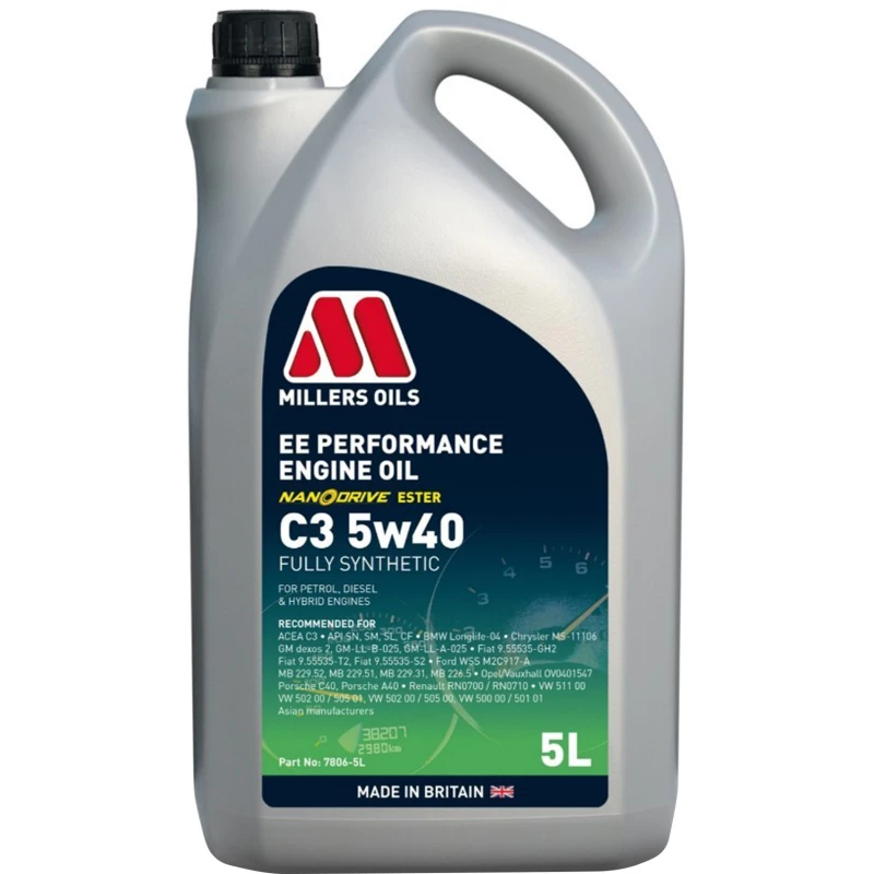 Image of MILLERS OILS 7806-5 Engine oil Capacity: 5l, 5W-40 Engine Oil (1862)