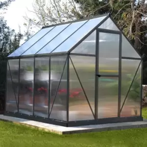 image of 6' x 8' Palram Canopia Mythos Grey Greenhouse (1.85m x 2.47m)