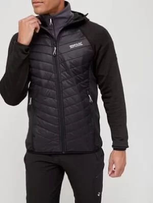 image of Regatta Andreson Hybrid Padded Jacket, Black, Size L, Men