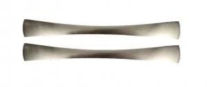 Image of Wickes Slimline Bow Door Handle - Brushed Nickel 185mm Pack of 2