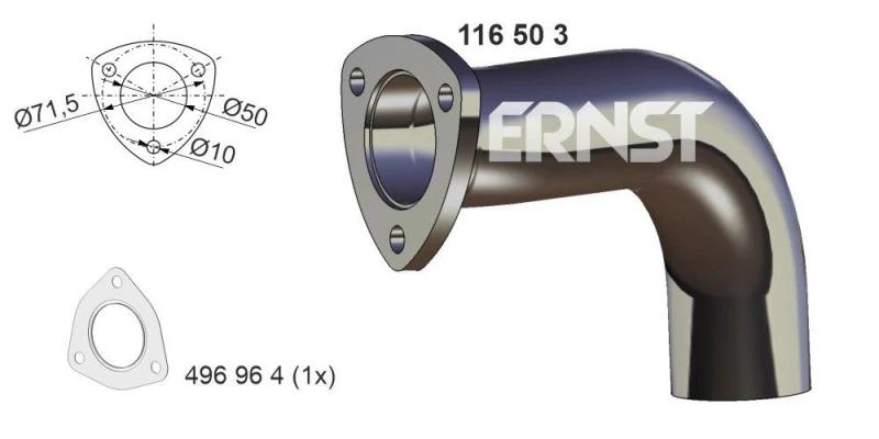 Image of Exhaust Pipe ERNST 116503
