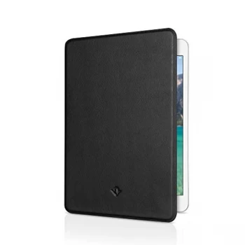 Image of Twelve South SurfacePad for iPad Mini 5" Ultra-slim luxury napa leather cover + display stand with sleep/wake (black)