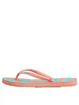 Image of Superdry Vintage Vegan Classic Flipflops- Coral, Pink, Size L, Women