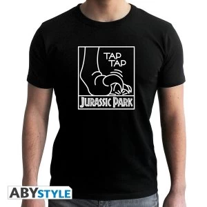 Image of Jurassic Park - Tap Tap Mens Large T-Shirt - Black