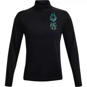 Image of Under Armour Destroy All Miles half Zip Running Midlayer - Black