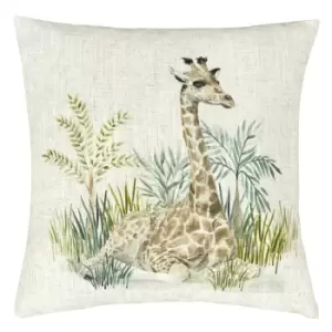 image of Kenya Giraffe Cushion Giraffe, Giraffe / 43 x 43cm / Polyester Filled