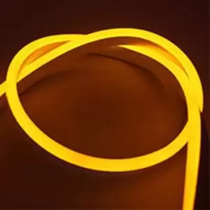 Image of ENER-J 12V LED Neon Strip Kit 3 Meters Silicon Neon Strip 6X12Mm-120 Leds/Mtr 4 Pcs Wall Clips+5A Adapter 3000K White