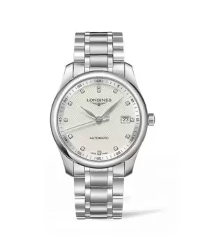 image of Longines Master Collection Automatic 40mm Silver Diamond Dial Stainless Steel Mens Watch L2.793.4.77.6 L2.793.4.77.6