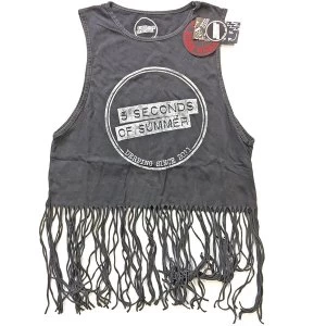 Image of 5 Seconds of Summer - Derping Stamp Vintage Womens Large T-Shirt - Grey